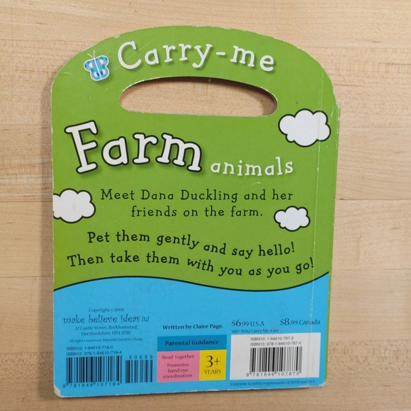 carry me farm animals baby toddler touch & feel board book - Picture 4 of 7